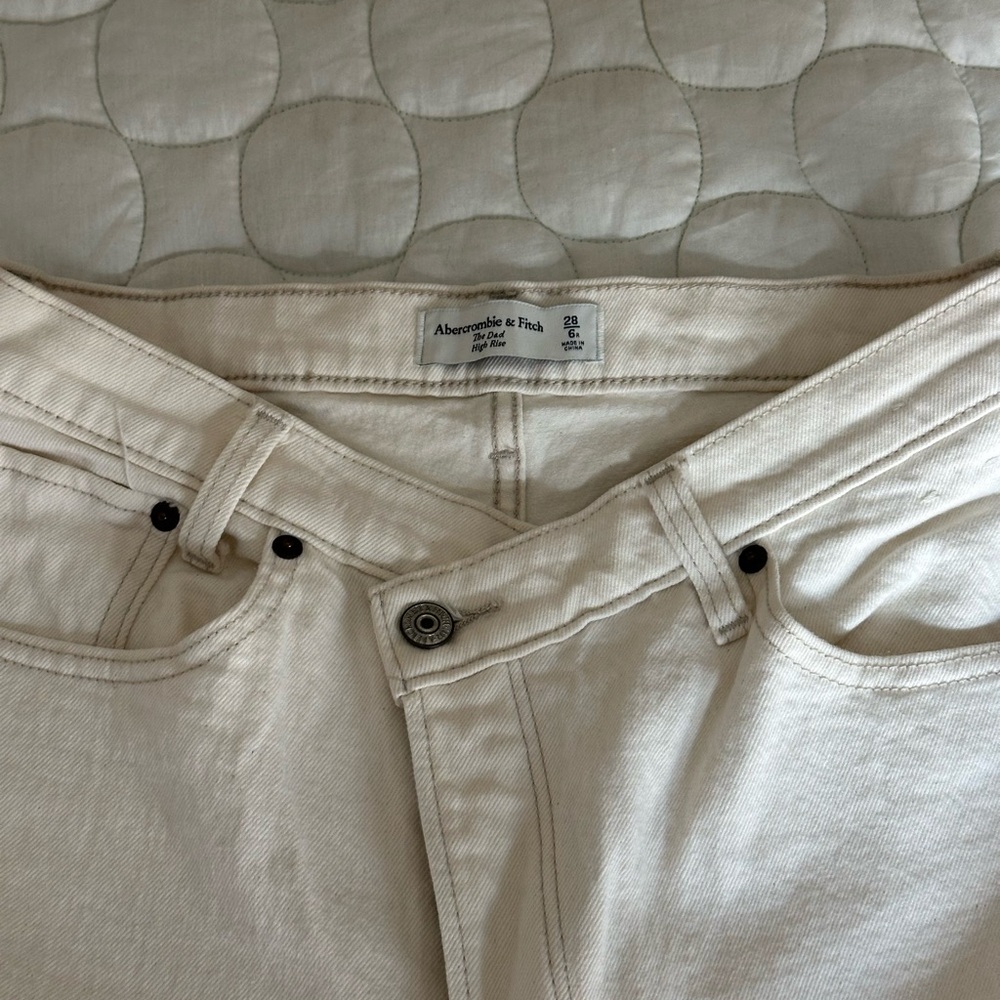 Abercrombie & Fitch Off-White Denim Pants